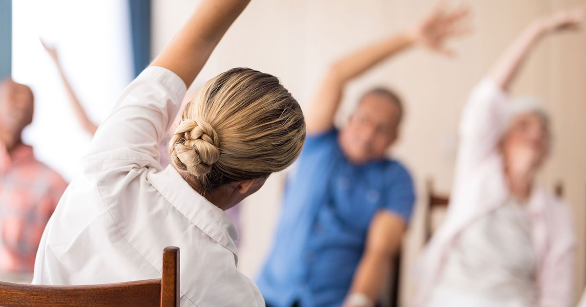 chair yoga social media image template